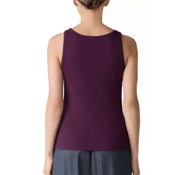 Eileen Fisher women's stretch scoop tank top purple Size medium - Picture 2 of 9